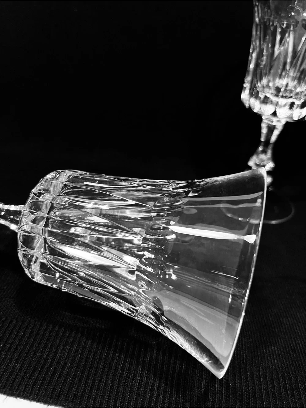 Gorham Crystal De Medici Pattern Set of 6 Crystal Water Goblets 7.25”